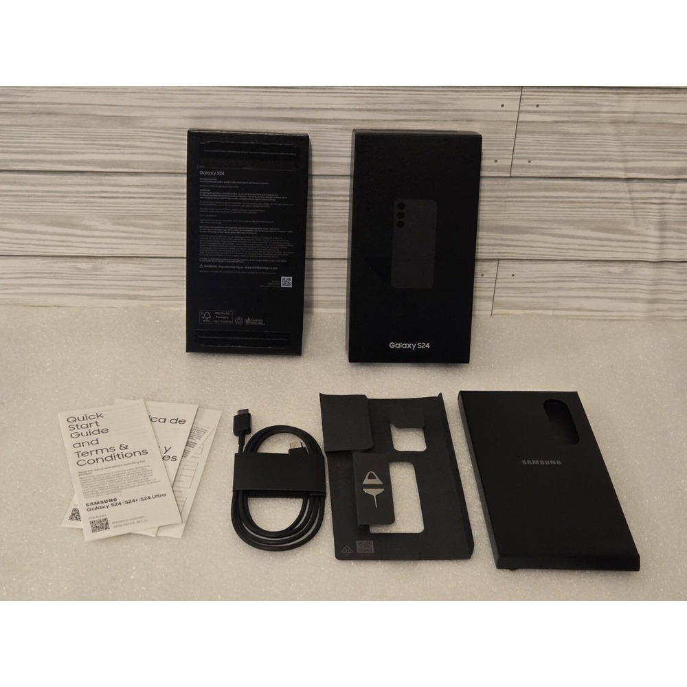 Samsung Galaxy S24‎ Empty Box With Genuine USB-C Cable And Inserts Black